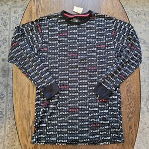 Eighty Eight SAVAGE Print Long Sleeve Shirt Size Men's Medium NEW with Tags